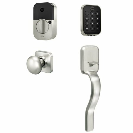 YALE REAL LIVING Yale Assure Lock 2 Bundle with Key Free Keypad Bluetooth Deadbolt, Ridgefield Handleset BYRD430BLERX619